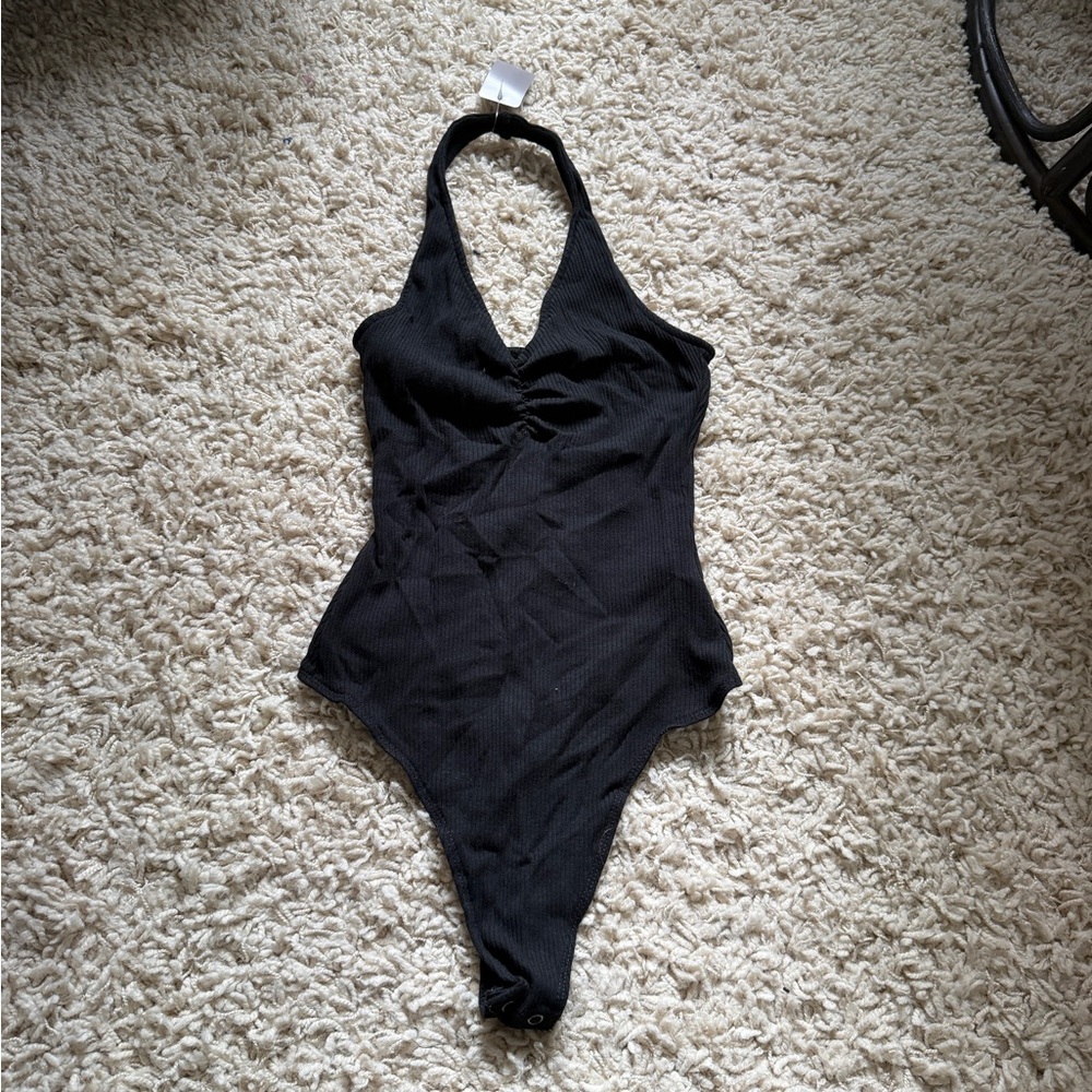 American Eagle Outfitters Black Ribbed Top